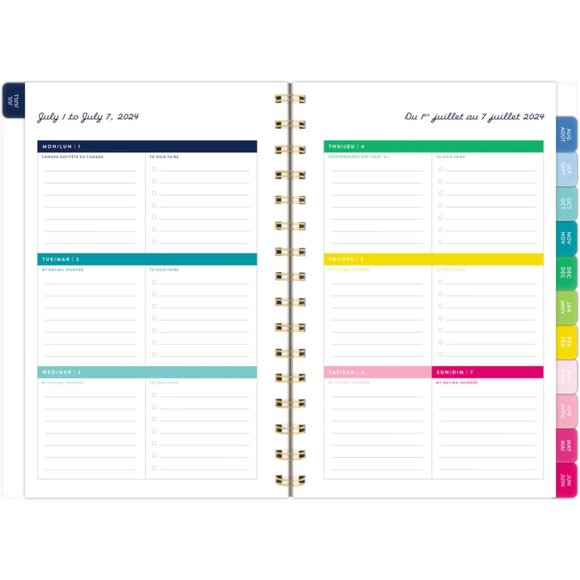 AT-A-GLANCE 2024-2025 Emily Ley Happy Stripe Weekly/Monthly Academic Planner - Picture 3 of 4